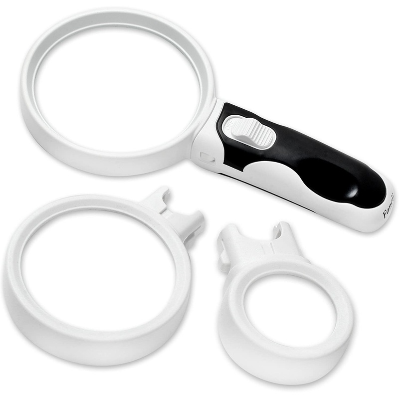 Magnifying Glass with Light – 3 Lens Set (2x + 3.5x + 10x)