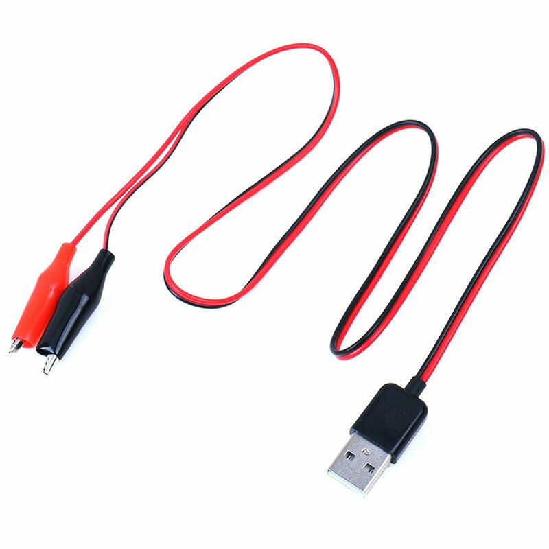 Alligator Test Clips Clamp to USB Male Connector – 60cm