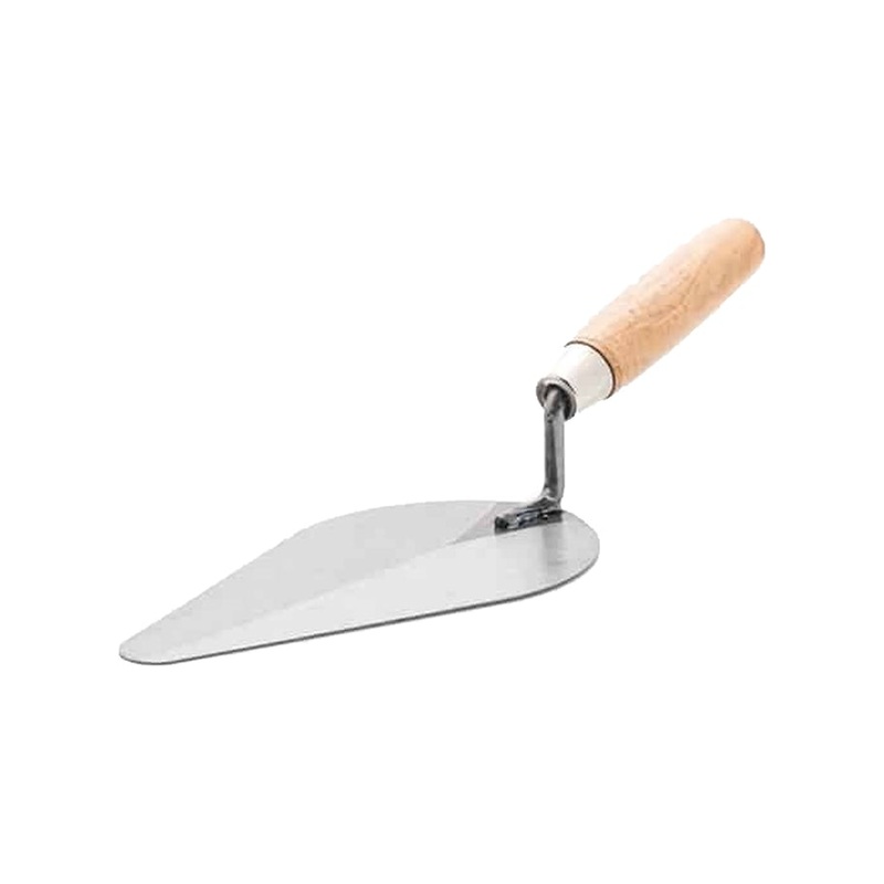 MT1 Masonry Bay Leaf Blade Trowel Round Toe Round Heel with Wooden Handle 12inch