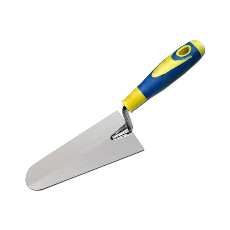 MT6 Masonry Gauging Trowel Round Toe Square Heel with Soft Grip Handle & Hanging Hole – 13inch