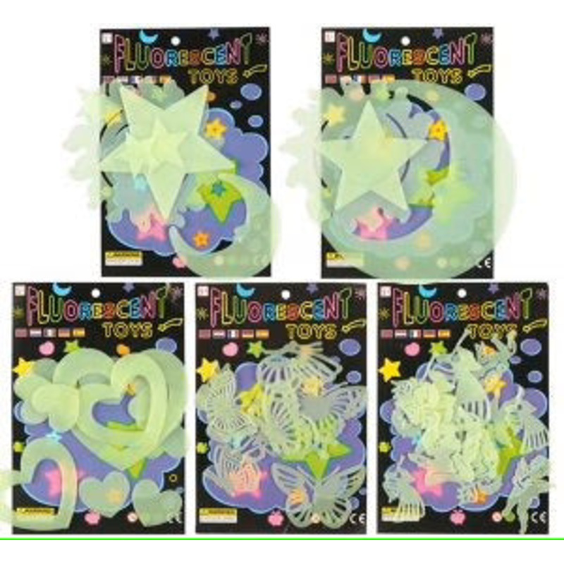 Star Fluorescent Wall Ceiling Stickers Fluorescent Toys (Random Design)