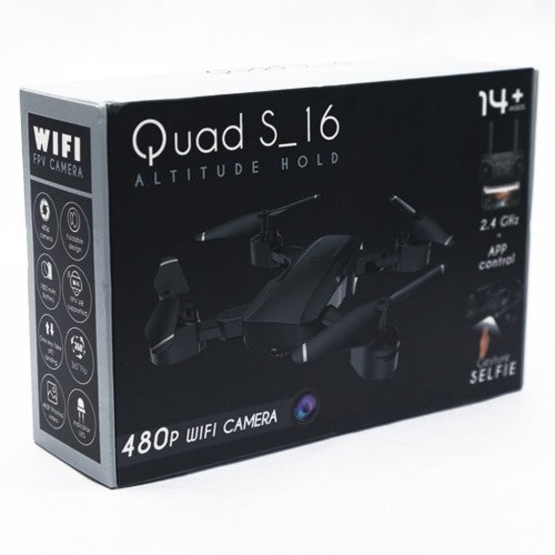 Quad: S_16 Drone Camera S16 Wifi Fpv Mavic 4k HD Camera With Remote Control