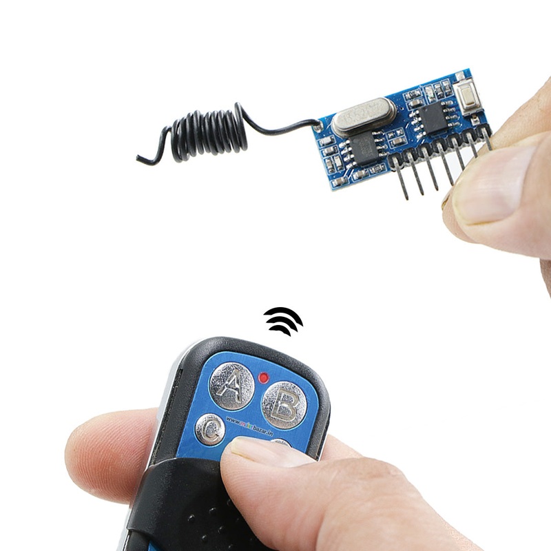 [Combo 3] 4 Channel QIACHIP Wireless 433Mhz RF Module Receiver with Remote Control