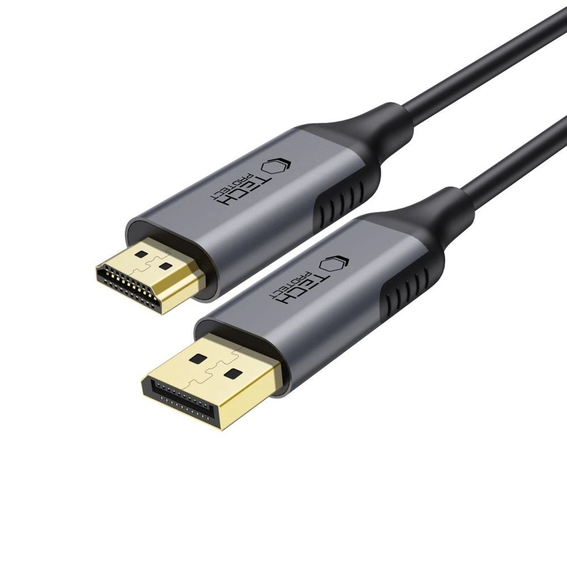Tech-Protect UltraBoost DisplayPort / HDMI 2.0 Kabel 4K 60Hz 2m – sort
