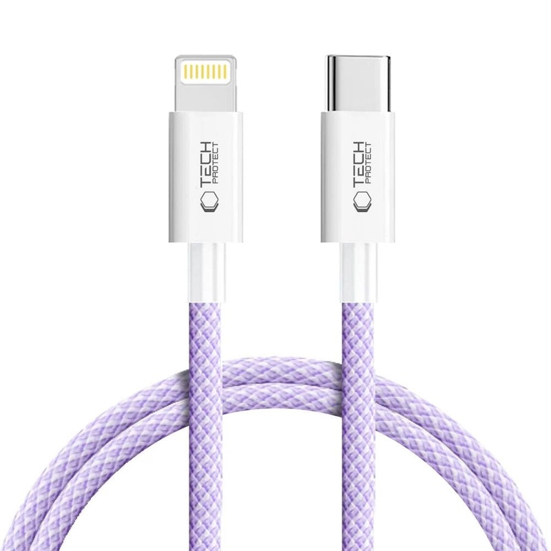 Tech-Protect Ultraboost Lite Lightning Cable PD60W / 3A 1m – lilla