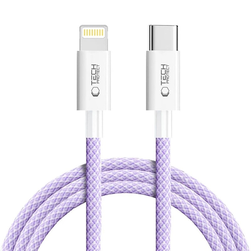 Tech-Protect Ultraboost Lite Lightning Cable PD60W / 3A 2m – lilla
