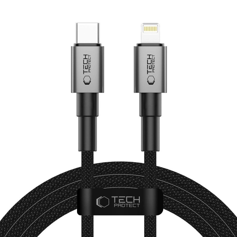 Tech-Protect Ultraboost DNA USB-C / Lightning PD27W/3A kabel 200 cm – gr