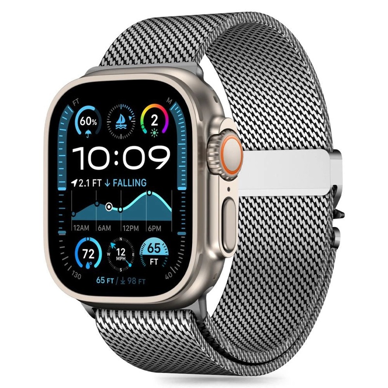Tech-Protect Milano Strap til Apple Watch 6 / 7 / 8 / 9 / 10 / SE / Ultra 1 / 2 (44 / 45 / 46 / 49 MM) – Slv