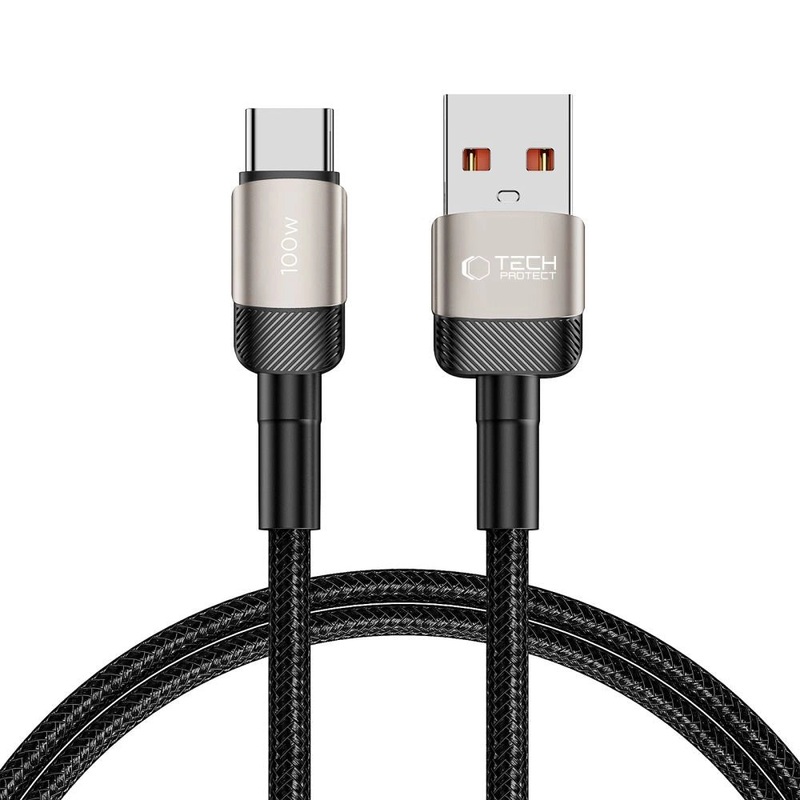 Tech-Protect UltraBoost Evo USB-C / USB-A kabel 100W 5A 1m – titanium