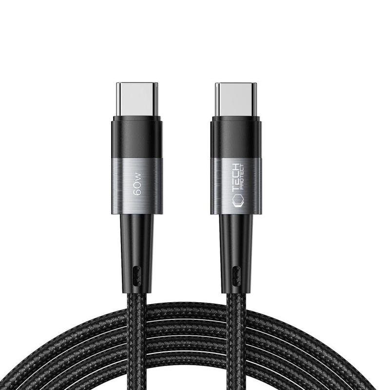 Tech-Protect UltraBoost USB-C / USB-C PD 60W 3A 2m kabel – gr