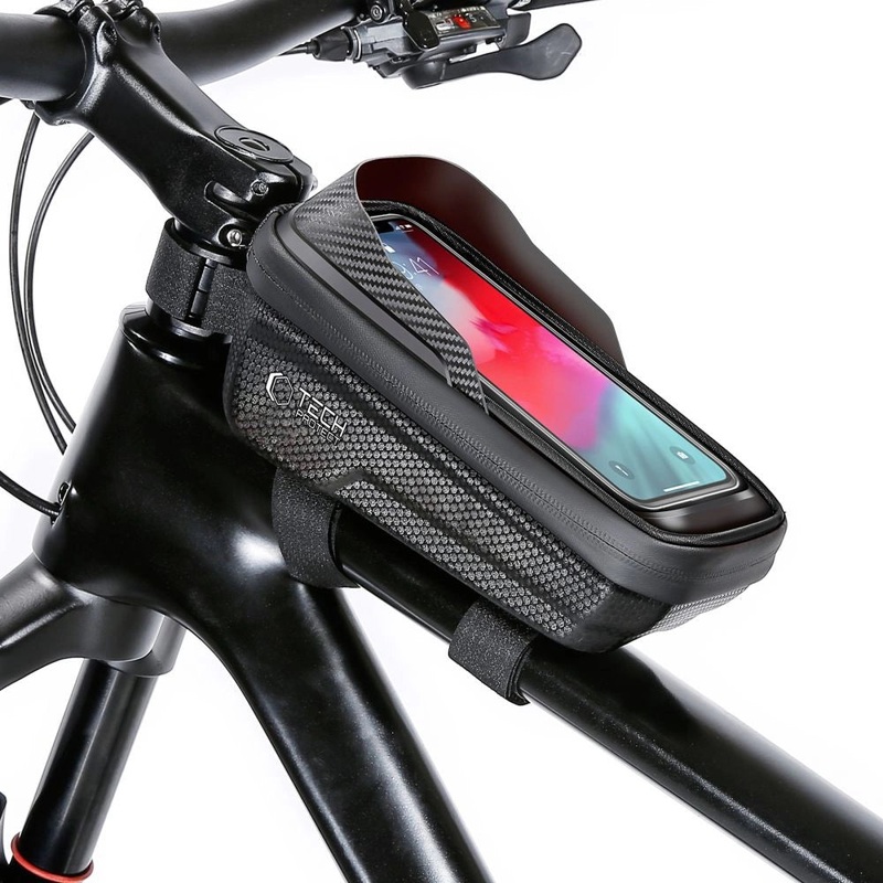 Tech-Protect V2 cykeltaske med telefonrum 1l – sort