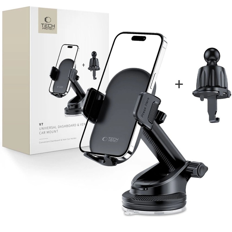 Tech-Protect V7-biltelefonholder til cockpit/luftventil – sort
