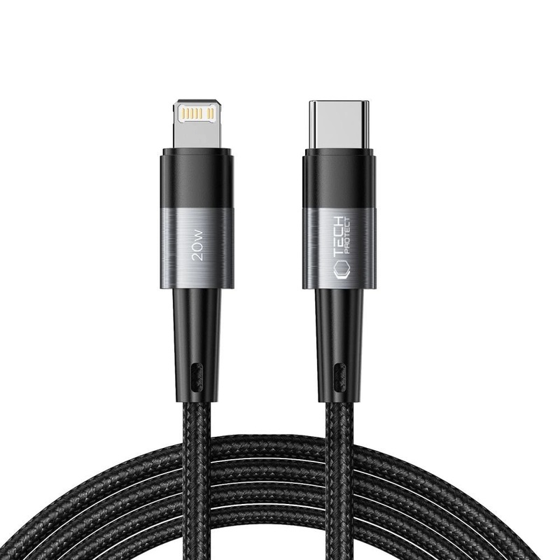 Tech-Protect UltraBoost Lightning / USB-C PD 20W 3A 2m kabel – gr