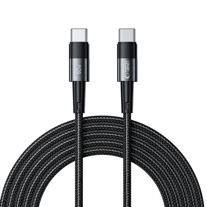 Tech-Protect UltraBoost USB-C / USB-C PD-kabel 60W 3A 3m – Gr