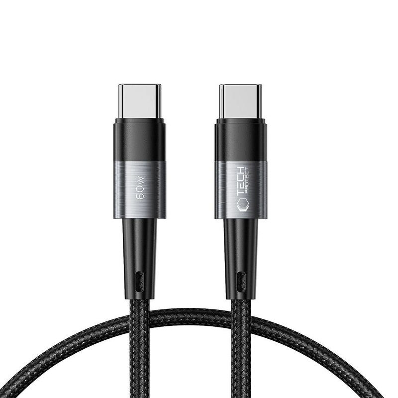 Tech-Protect UltraBoost USB-C / USB-C PD-kabel 60W 3A 0,25m – Gr