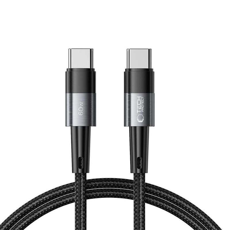 Tech-Protect UltraBoost USB-C / USB-C PD-kabel 60W 3A 1m – Gr