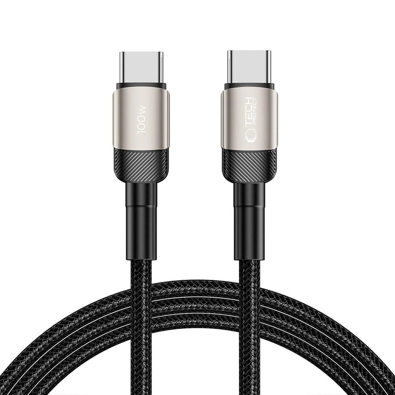 Tech-Protect UltraBoost Evo USB-C / USB-C PD kabel 100W 5A 2m – titanium