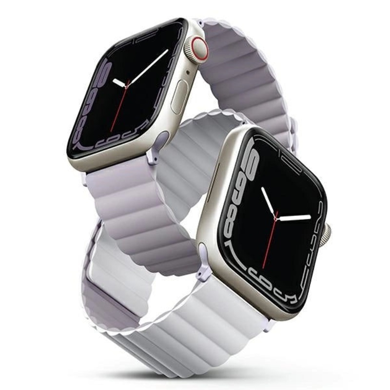 Uniq Revix rem til Apple Watch 1/2/3/4/5/6/7/8/SE/SE2 38/40/41 mm – lilla og hvid