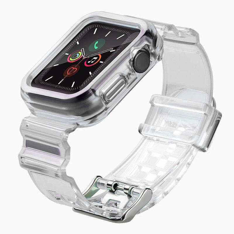 Silicone Band Strap Armbnd Case Strap Light Set til Apple Watch 40mm – sort