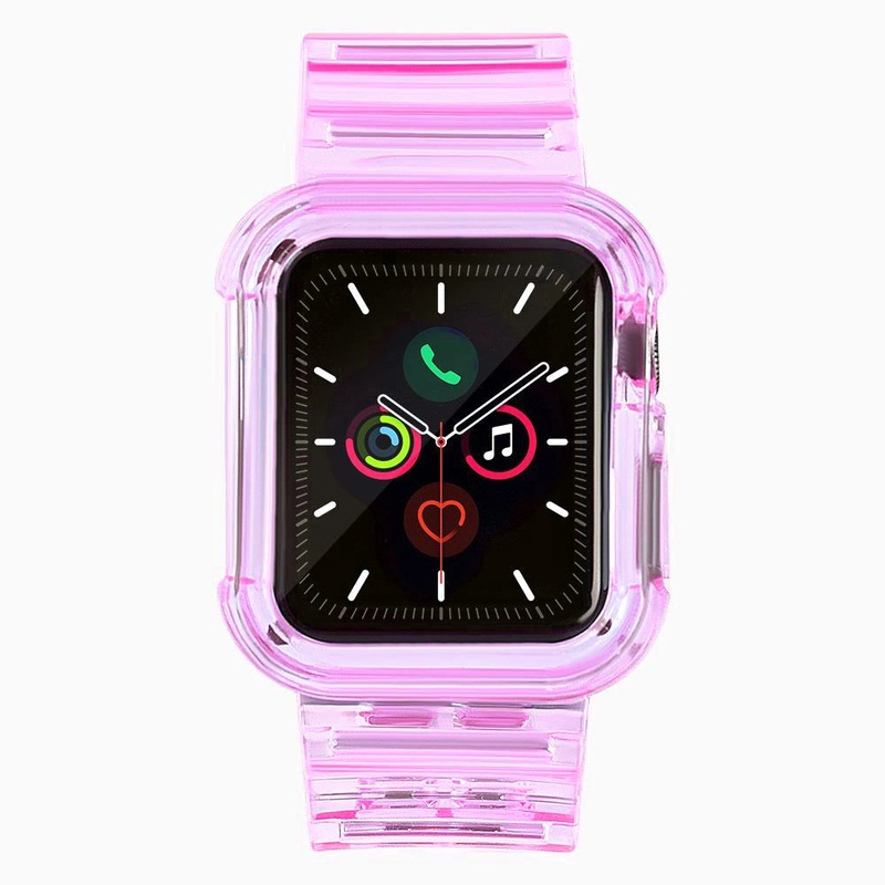 Silicone Band Strap Armbnd Case Strap Light Set til Apple Watch 40mm – Rd