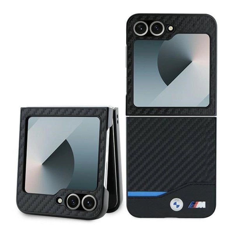 BMW Carbon Blue Line Case til Samsung Galaxy Z Flip 6 – sort