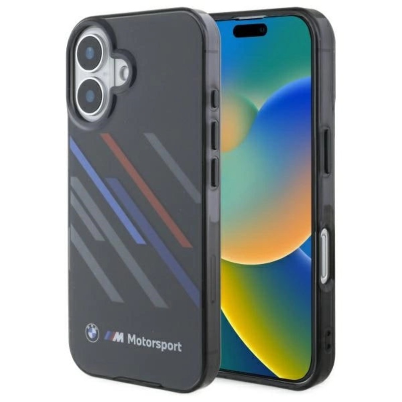 BMW Motosport IML Random Stripes iPhone 16 Case – sort