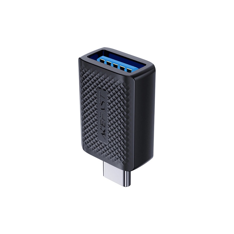 Acefast J1 USB-A 3.0 (kvindelig) til USB-C 3.0 (mandlig) 5Gb/s Adapter – sort