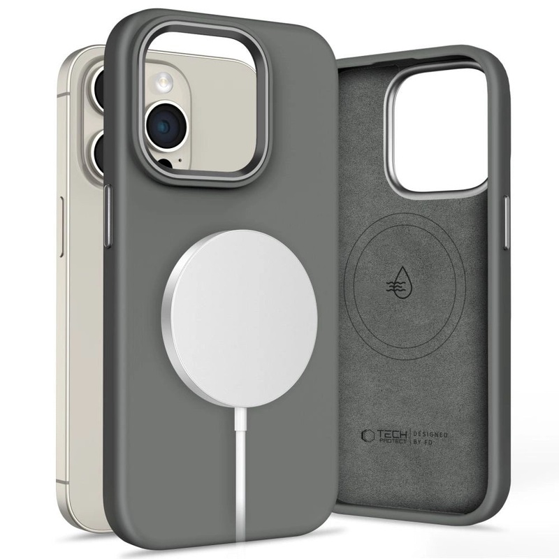 Tech-Protect Silicone PUZ MagSafe iPhone 15 Pro Max-foder – Gr