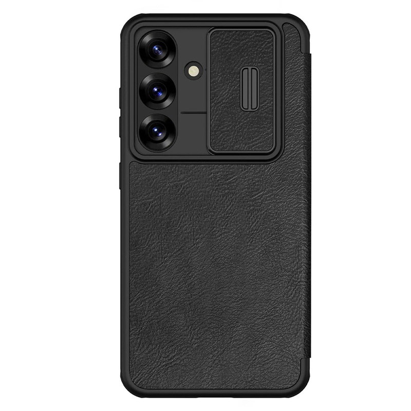 Nillkin Qin Pro Case til Samsung Galaxy S25+ med Flip og Camera Cover – sort