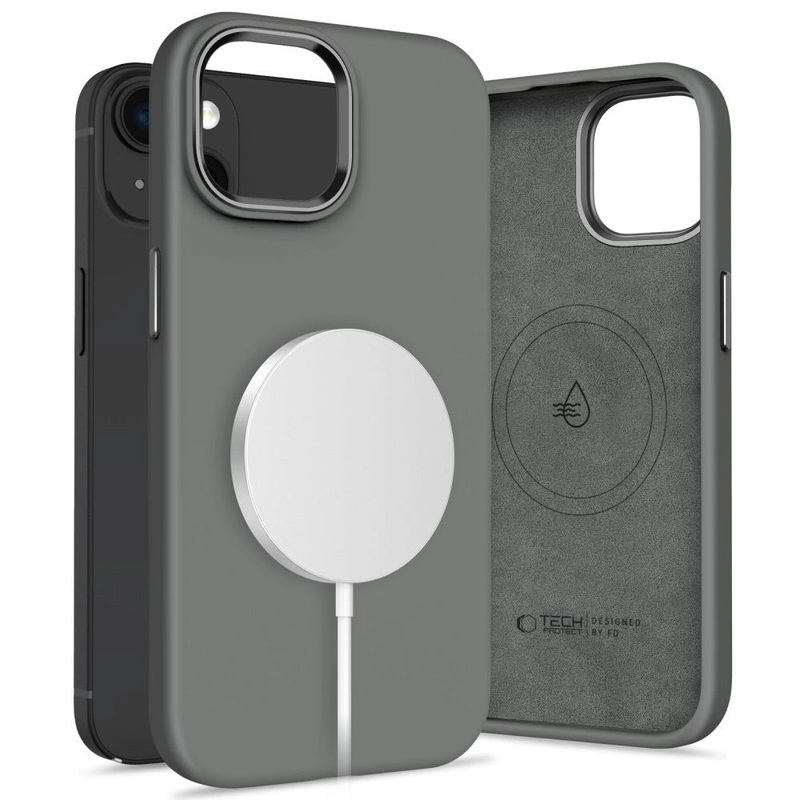 Tech-Protect Silicone PUZ MagSafe iPhone 15 Case – Gr