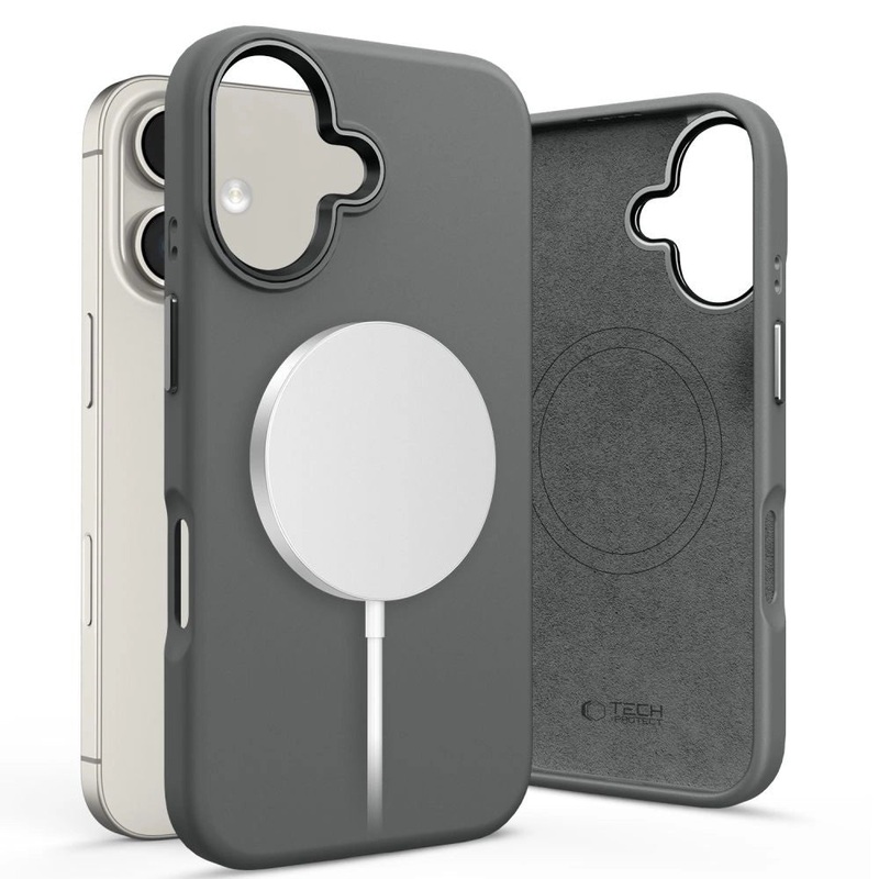 Tech-Protect Silicone PU MagSafe iPhone 16 Case – Gr