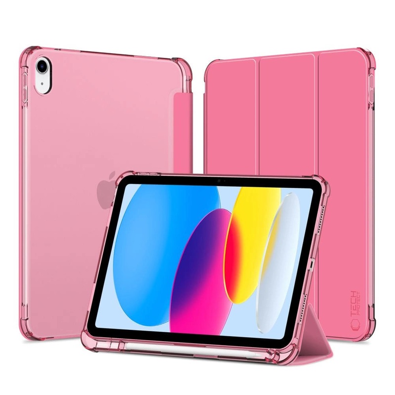 Tech-Protect SC Pen Hybrid Case til iPad 10 / 2022 – Pink – Transparent