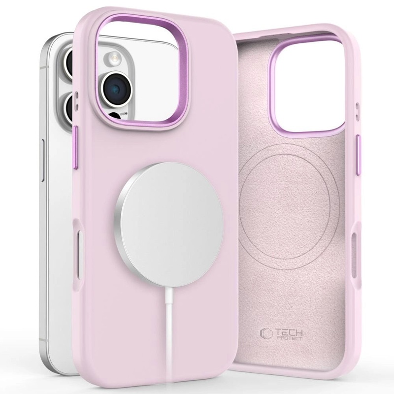 Tech-Protect Silicone PU MagSafe iPhone 16 Pro Case – Pink