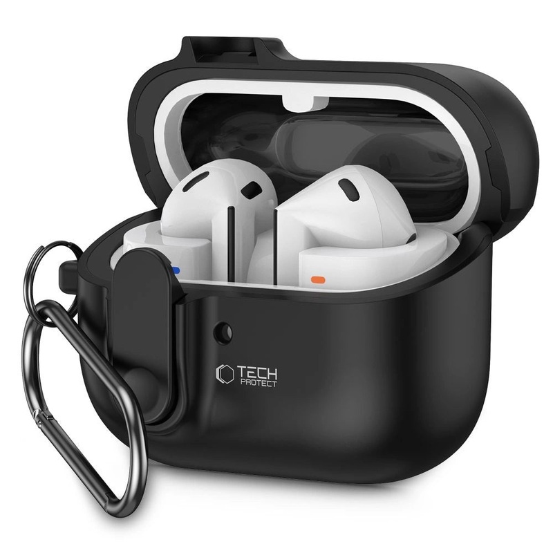 Tech-Protect Slim Hook Case til Samsung Galaxy Buds 3 / 3 Pro – sort