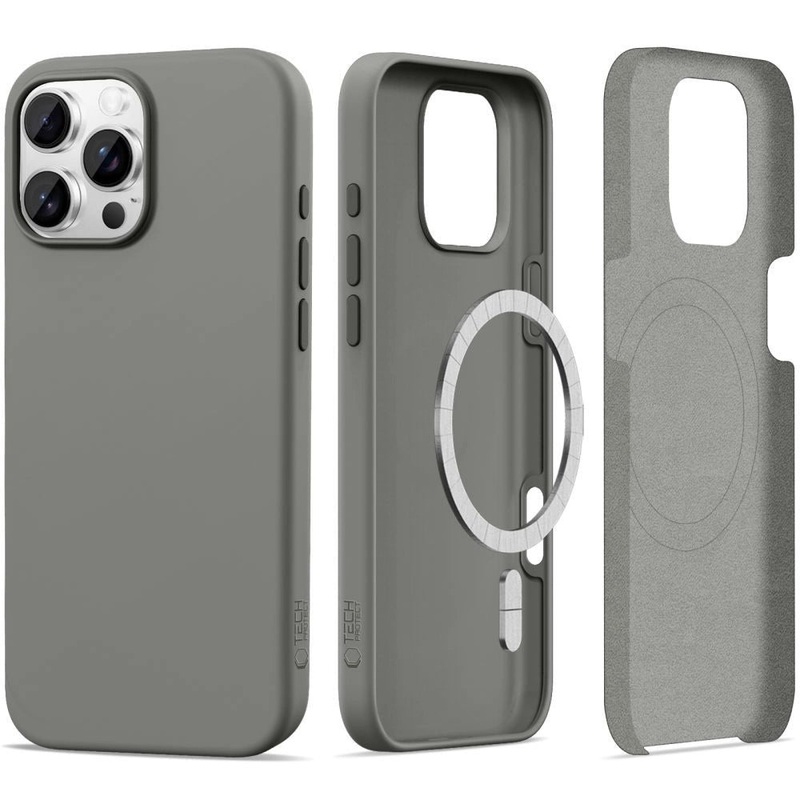Tech-Protect Silicone MagSafe iPhone 16 Pro Case – Gr