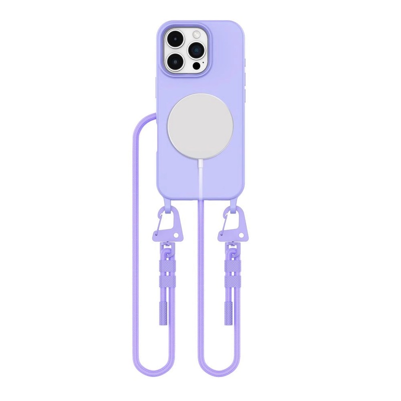 Tech-Protect MagNecklace MagSafe Case med Lanyard til iPhone 16 Pro – lilla