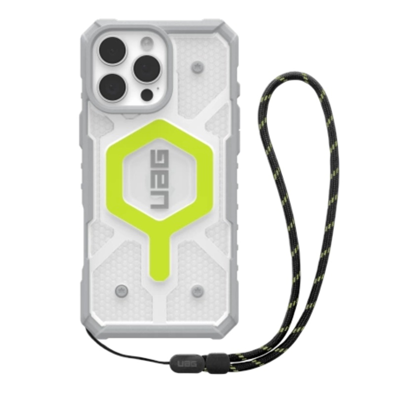 UAG Pathfinder Clear Magsafe Bundle Case med Lanyard til iPhone 16 Pro Max – Grn