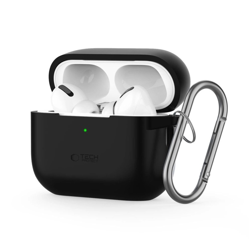 Tech-Protect Silicone Hook Case til Apple AirPods Pro 1 / 2 – sort